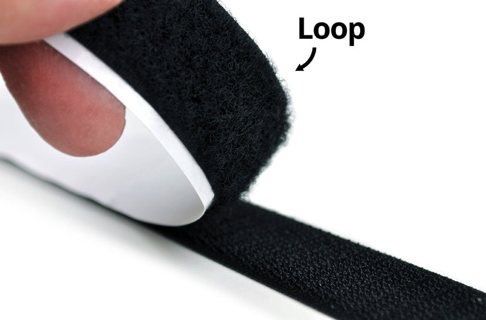 Velcro Strips with Adhesive Back, 7/8" x 39" (White or Black), Gator RC