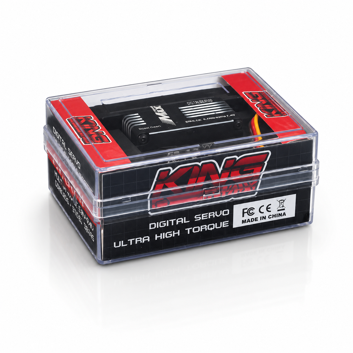 King Digital Servo in clear packaging on a white background