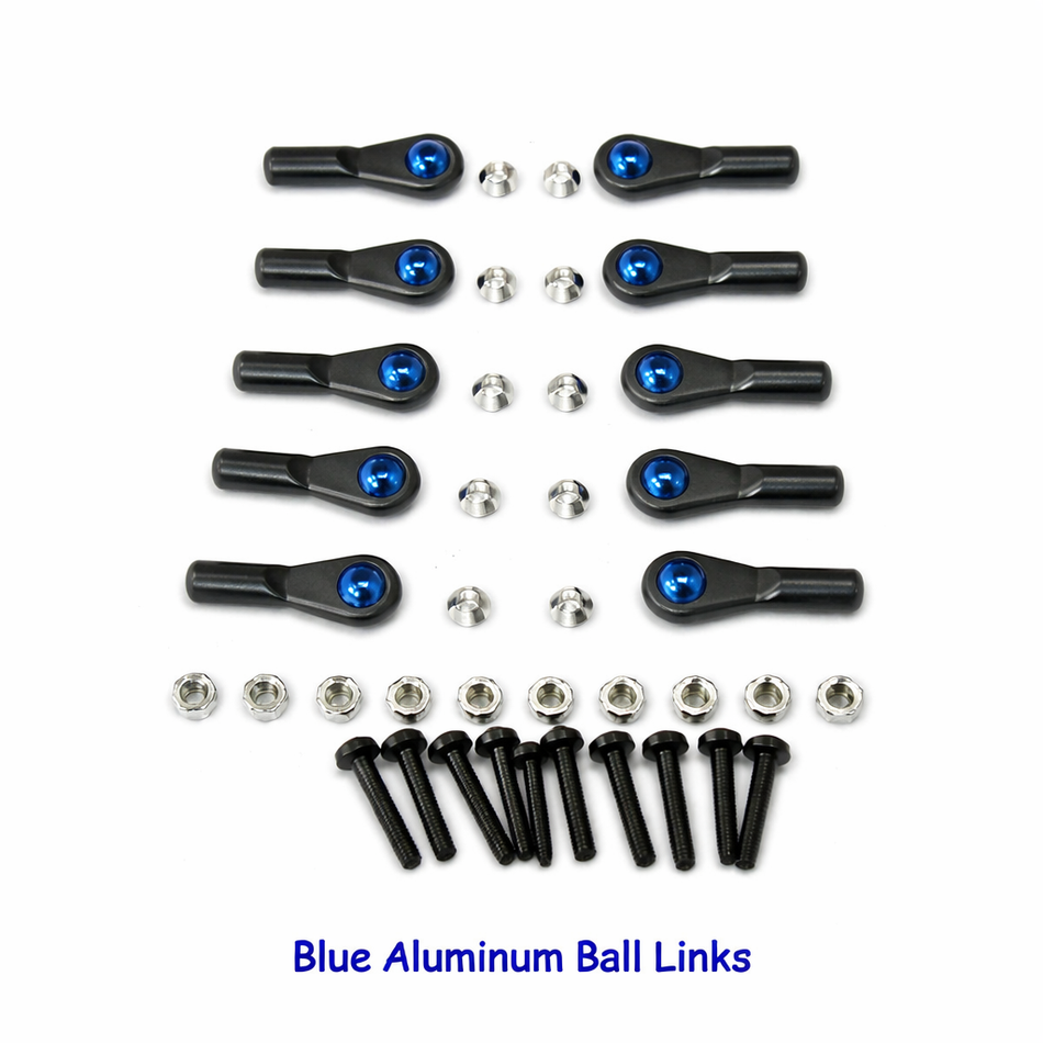 Secraft 4-40 Aluminum Ball Link (10 Pack) – Red, Blue, Silver