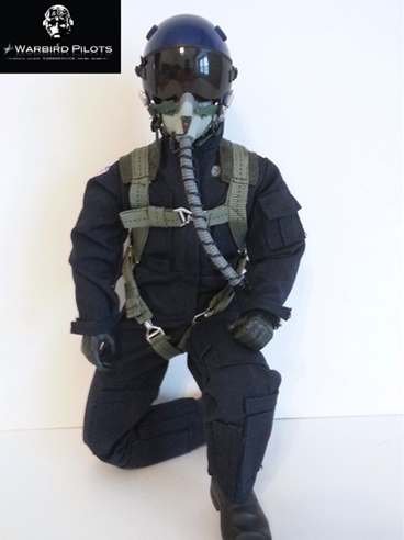 1/5 - 1/6 12" Modern Jet RC Pilot Figure (Navy Blue) By Warbirdpilots