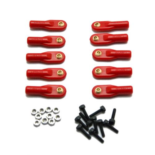 Ball Link, 2mm Brass Ball, Red 10 Pack (Secraft)