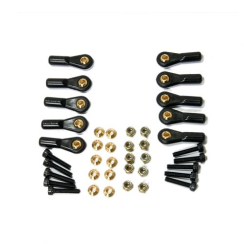 Ball Link, 3mm Brass Ball, Black 10 Pack (Secraft)