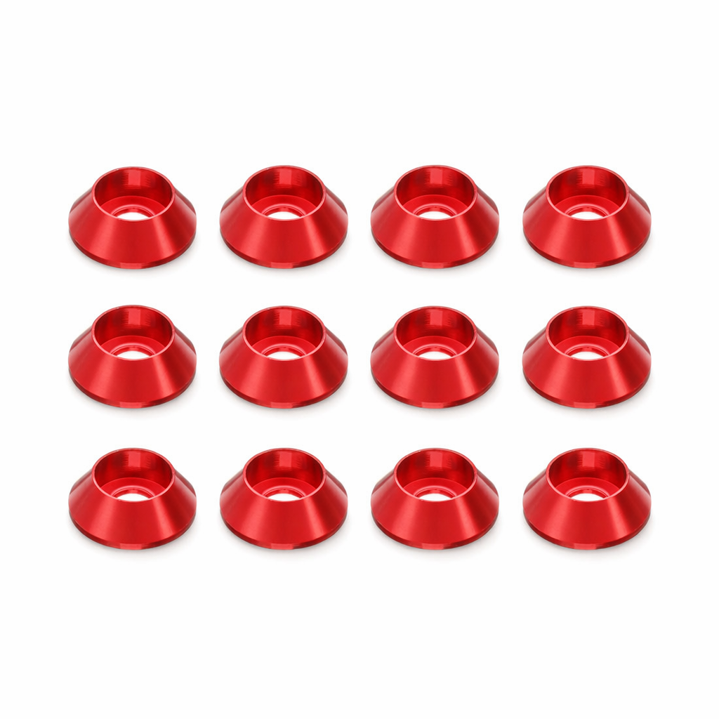 Secraft 3mm cap bolt washers red 12 pack for RC airplane hardware
