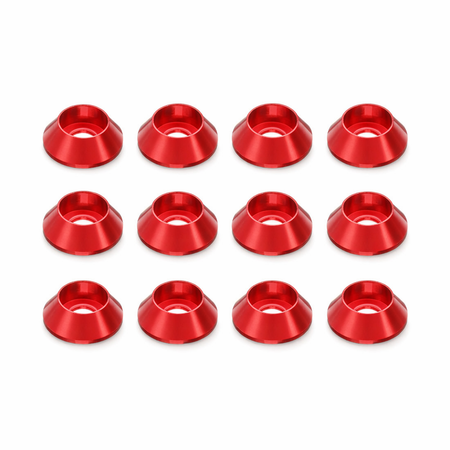 Secraft 3mm cap bolt washers red 12 pack for RC airplane hardware