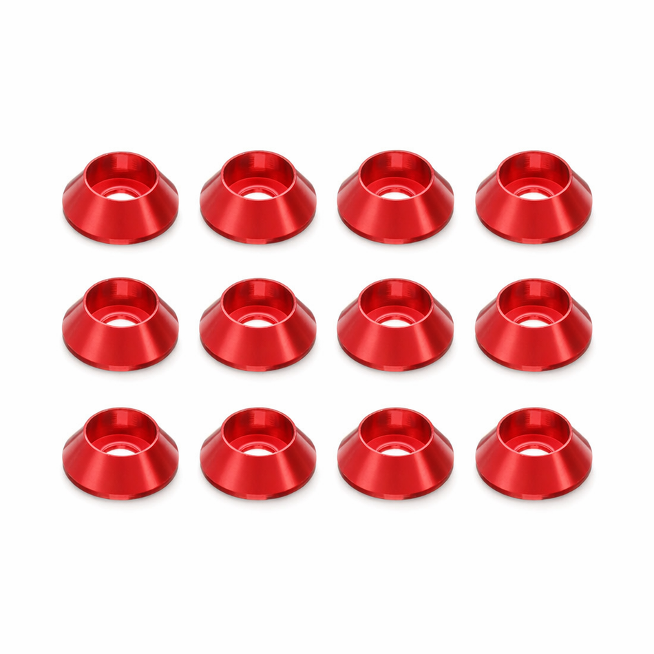 Secraft 3mm cap bolt washers red 12 pack for RC airplane hardware