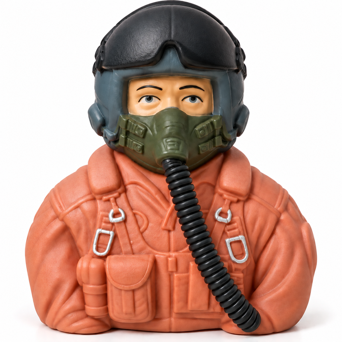 Commander Phoenix 1/6 scale RC jet pilot bust with orange flight suit