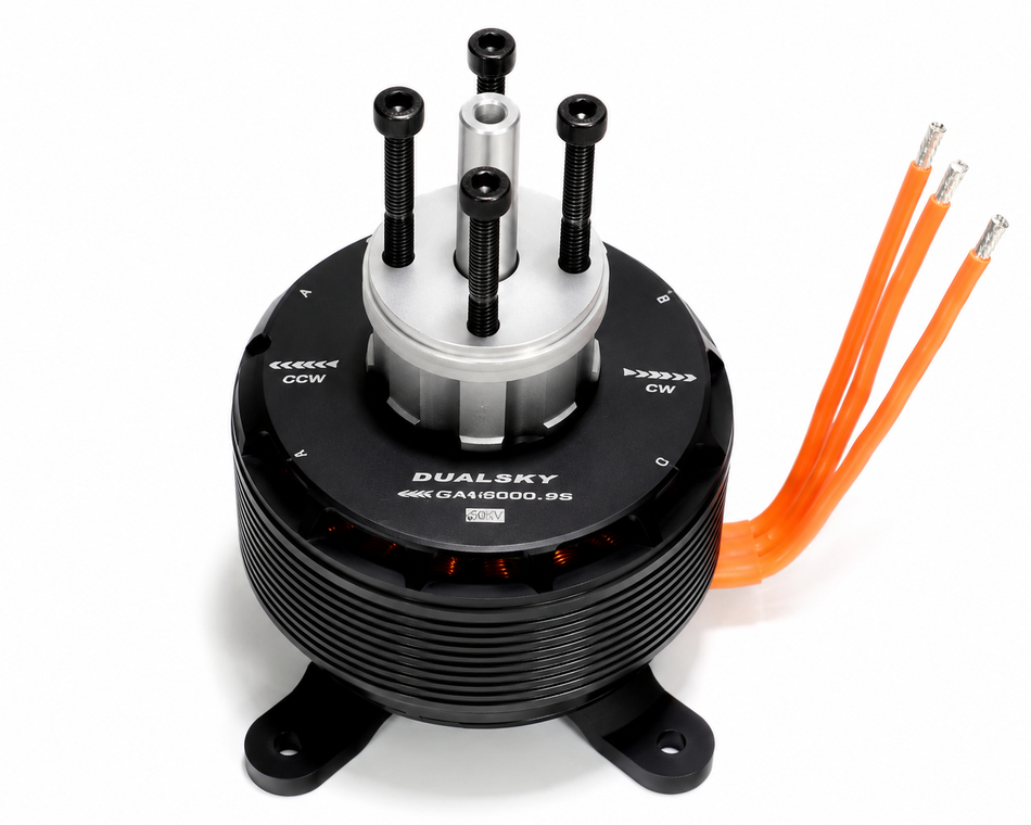 Dualsky GA6000.9S Brushless Motor 160KV 6200W 10S-12S (55-60cc Class)