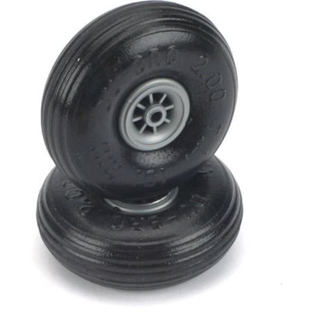 Du-Bro 2" (50.8mm) Treaded Lite RC Airplane Wheels (2)