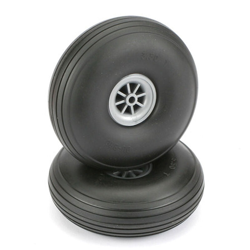 Du-Bro 3.5" (88.9mm) Treaded RC Airplane Wheels