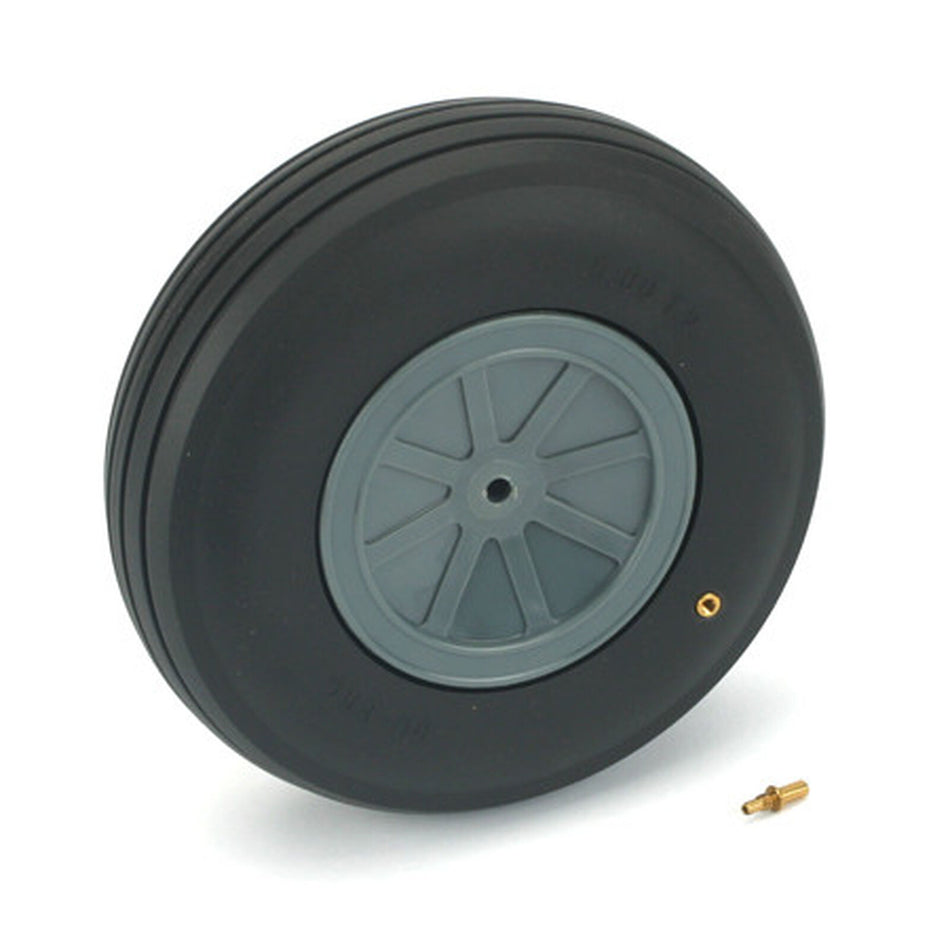 Du-Bro 127mm (5") x 38.1mm Large Scale Treaded PVC Wheel for 5mm Axle