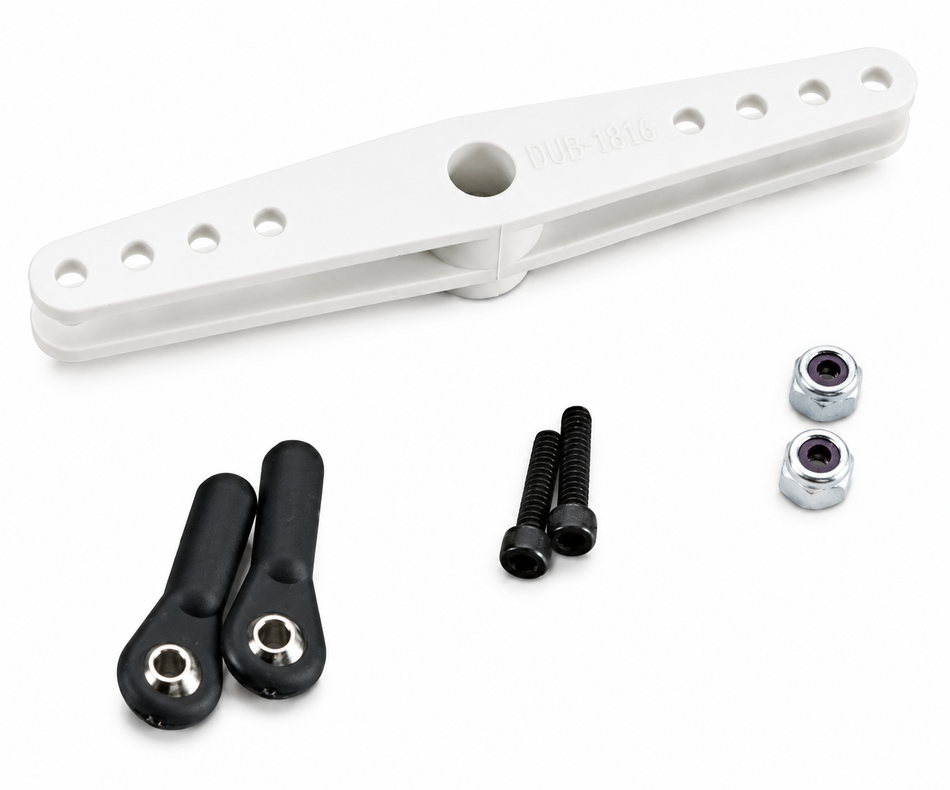 Du-Bro Full Dual Servo Arm – Pull-Pull Servo Arm for Large RC Aircraft (Futaba 25T / JR 23T)