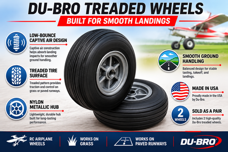 Du-Bro 2" (50.8mm / 51mm) Treaded Wheels