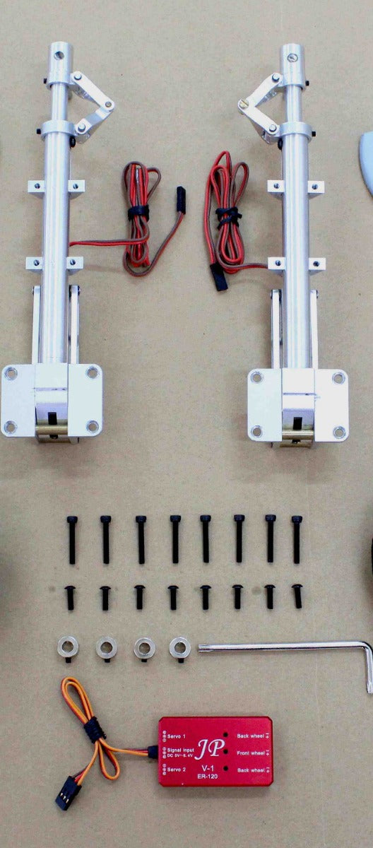 Seagull Model Electric retract landing gear ER-120 90° for BF-109E, by JP