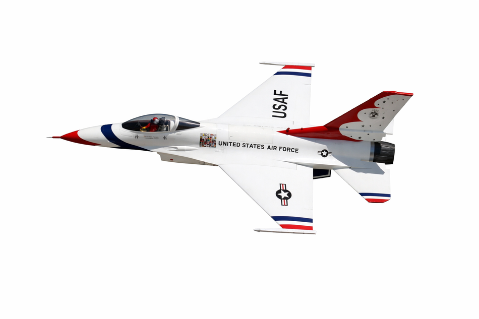 Top RC F-16 Thunderbird 97 inch scale turbine RC jet in flight