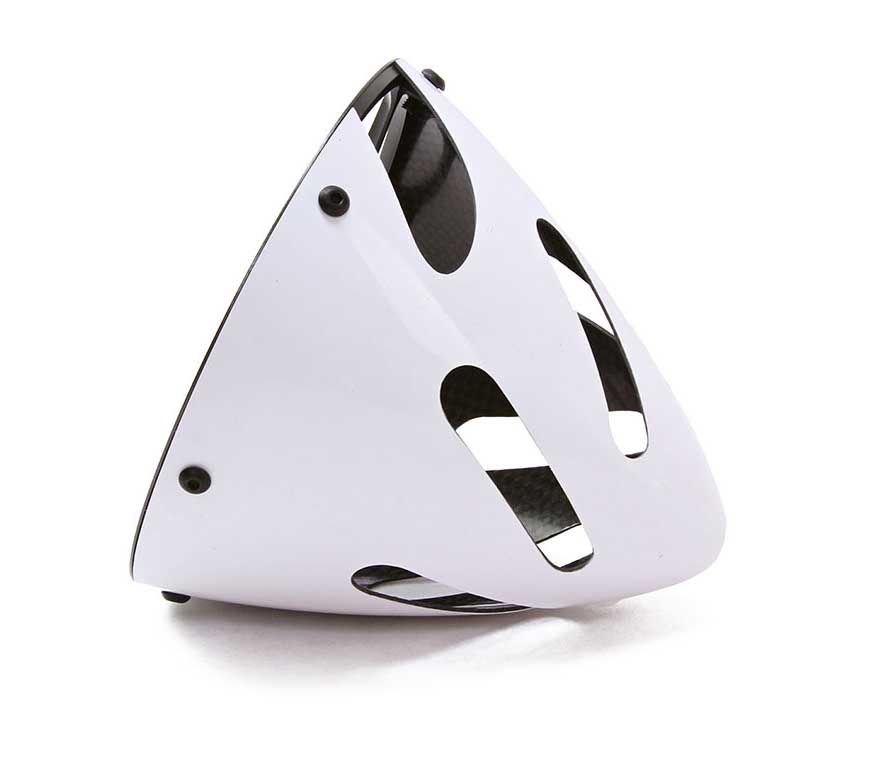 Spinner, 82mm (3.25”) Carbon Fiber, 2 Blade White, Vented (Falcon)