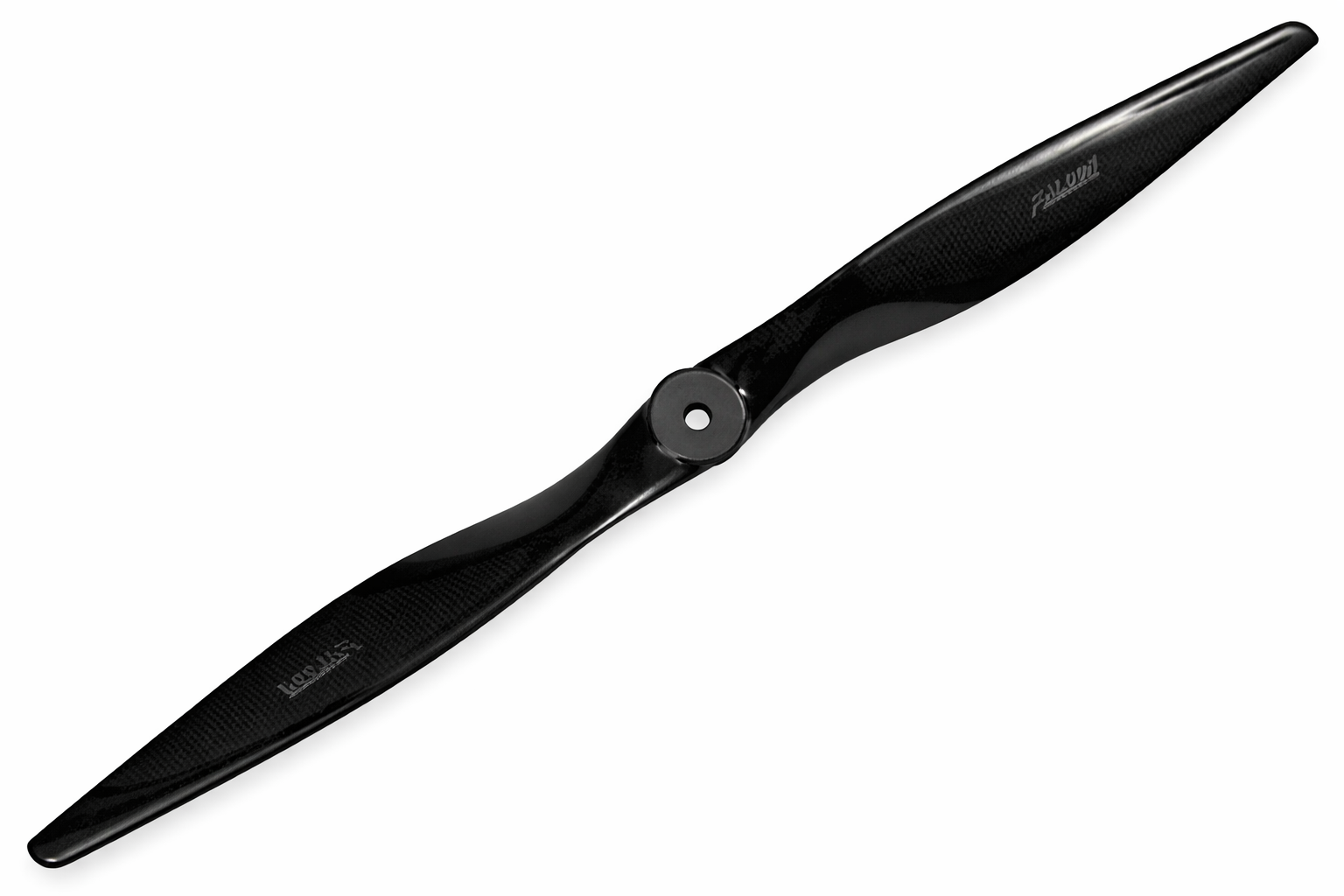 Black propeller on a white background
