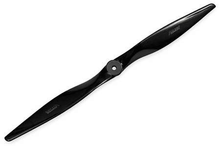 Black propeller on a white background
