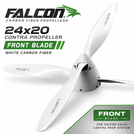 Falcon 24x20 Front Contra Propeller White Carbon Fiber