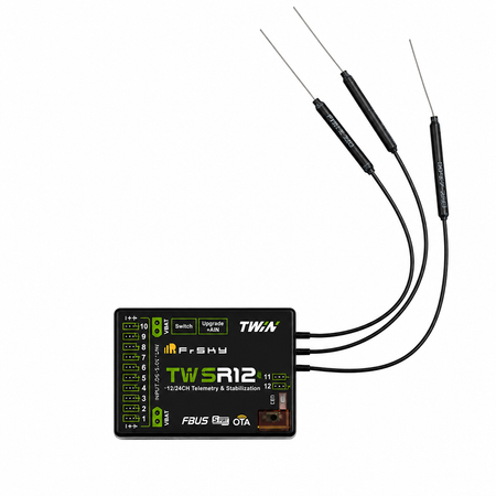 FrSky Twin TW SR12 Stabilized Receiver – Dual 2.4GHz Telemetry (12CH)
