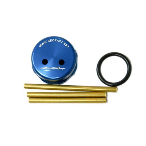 Secraft Fuel Tank Cap – CNC Aluminum (Red / Blue) – Gas & Glow RC