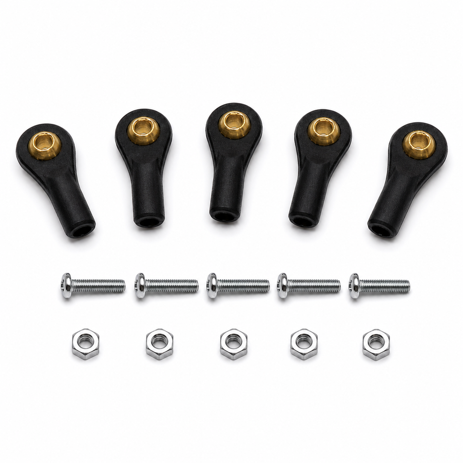 Gator RC M2 Brass Ball Links with Hardware – Black