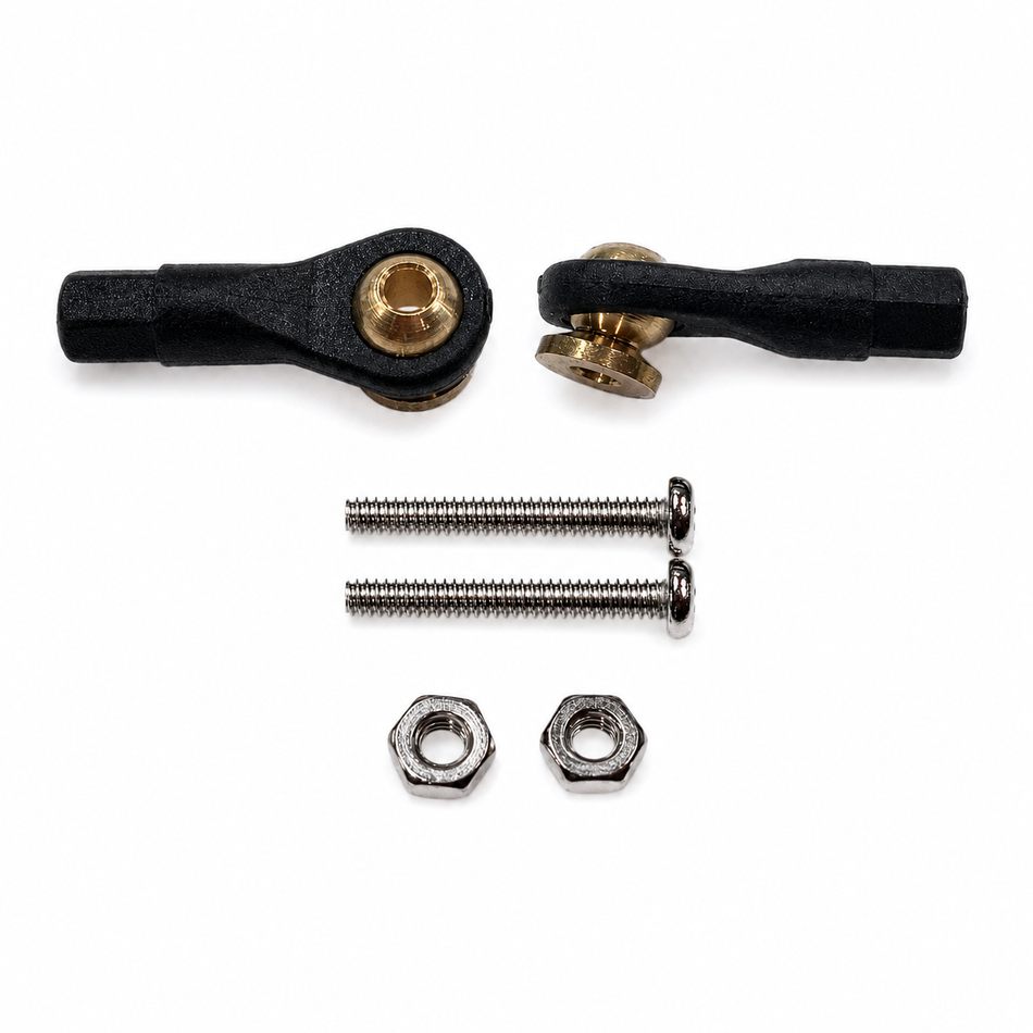 Gator RC M2 Brass Ball Links with Integrated Standoff – Black