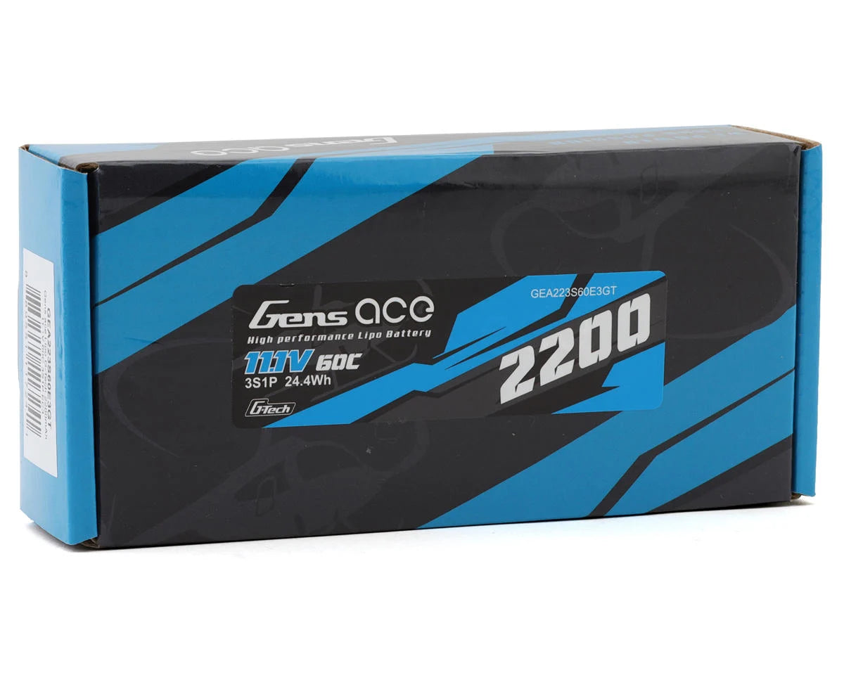 Gens ace G-Tech 2200mAh 3S 60C LiPo Battery with EC3 Plug