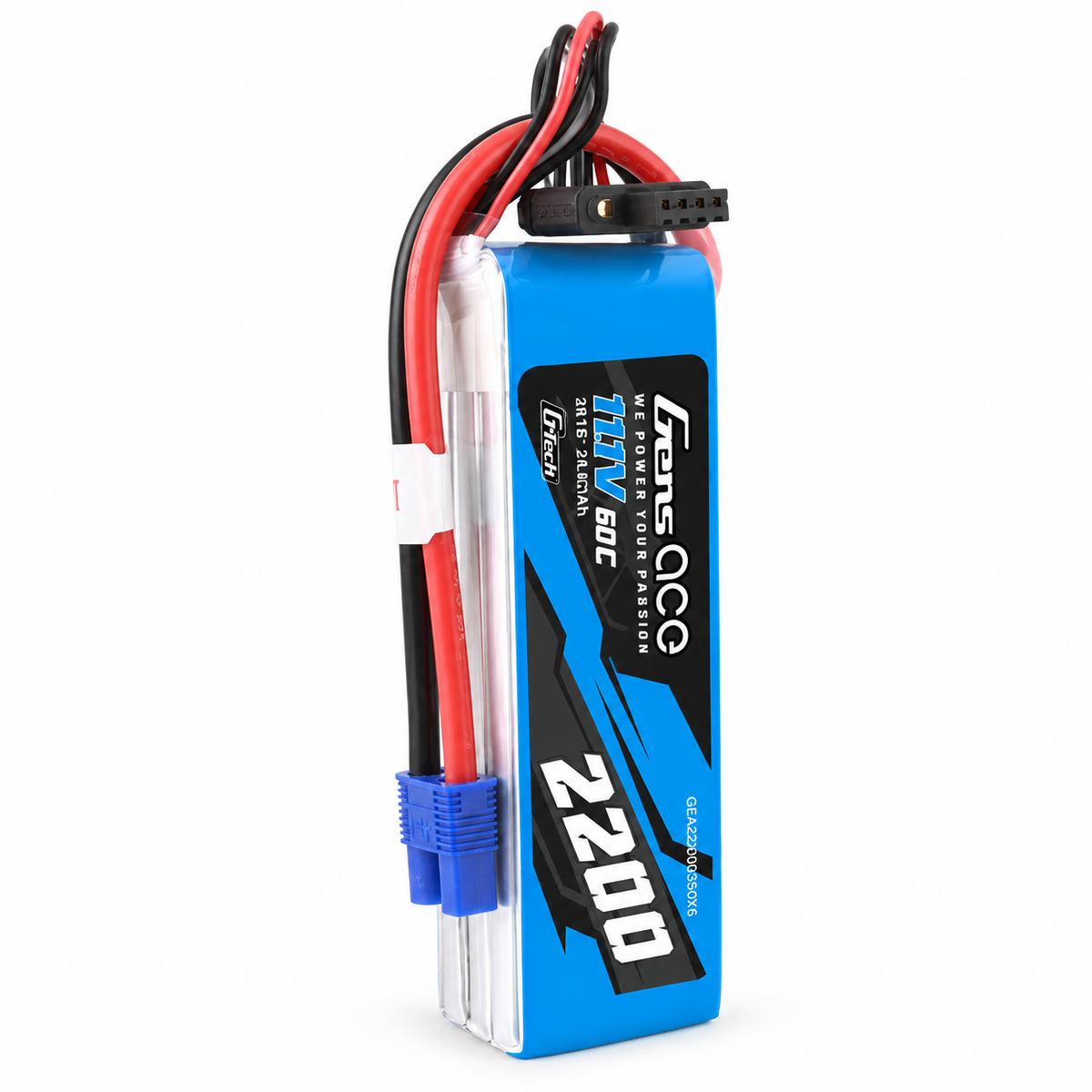 Gens ace G-Tech 2200mAh 3S 60C LiPo Battery with EC3 Plug