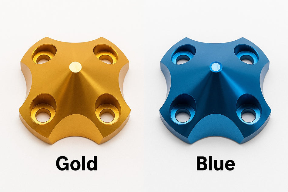 3D Aluminum RC Spinner HP-50 DLE55 DA50 JC51 – Gold or Blue Anodized Finish
