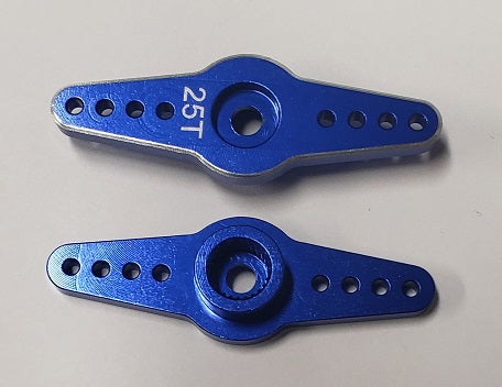 Servo Arm, 33mm (1.3") x 2mm Full Width, Futaba 25T Aluminum, Blue (Gator)