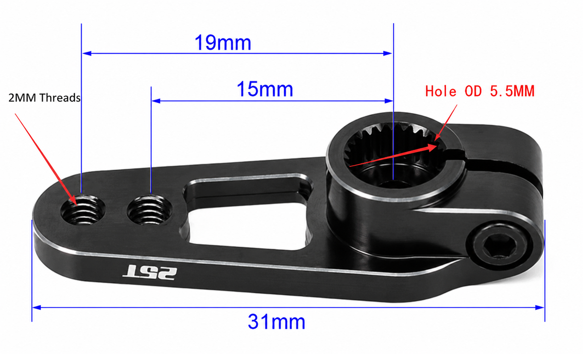 Gator RC Black Aluminum Locking Servo Arm