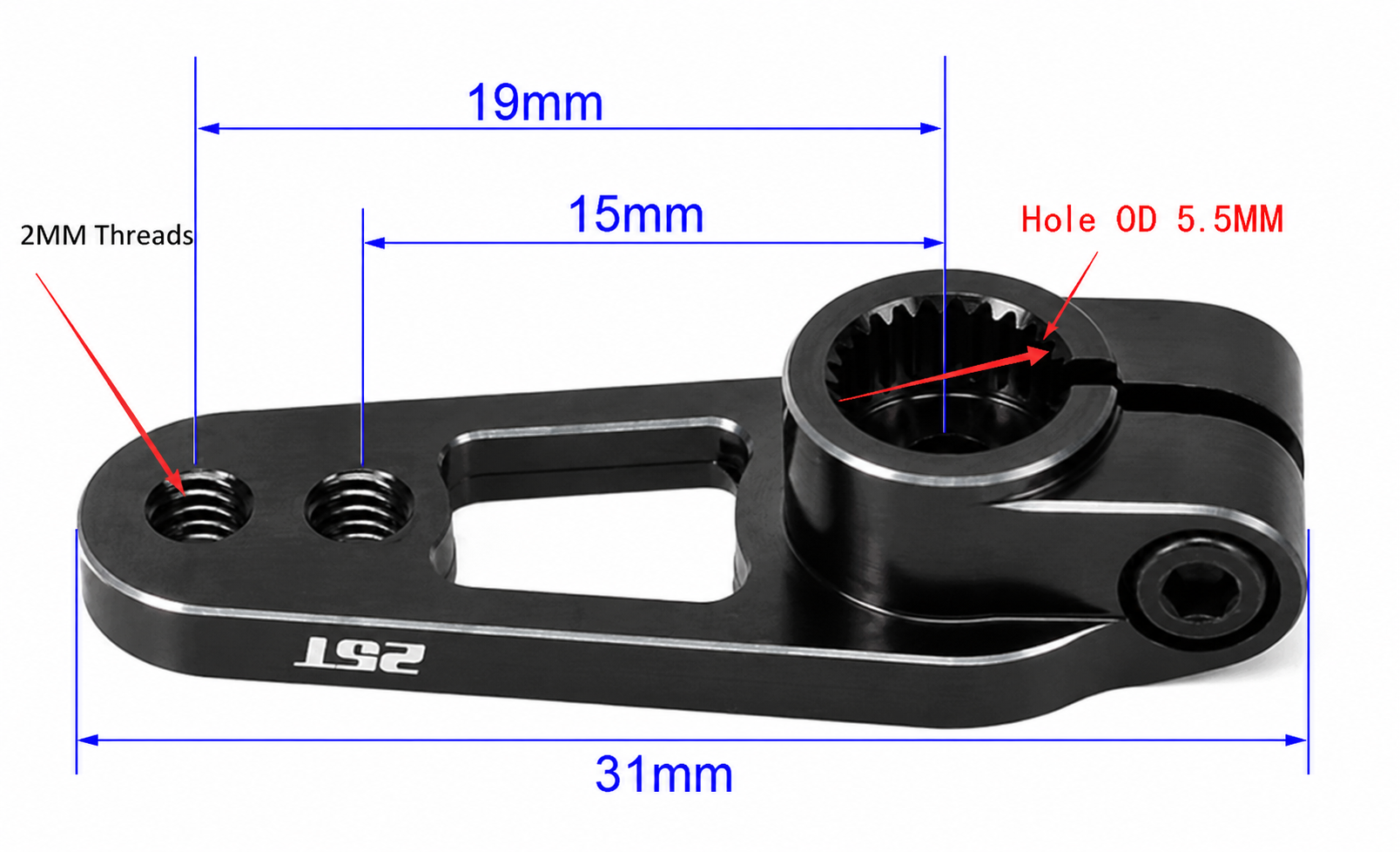 Gator RC Black Aluminum Locking Servo Arm