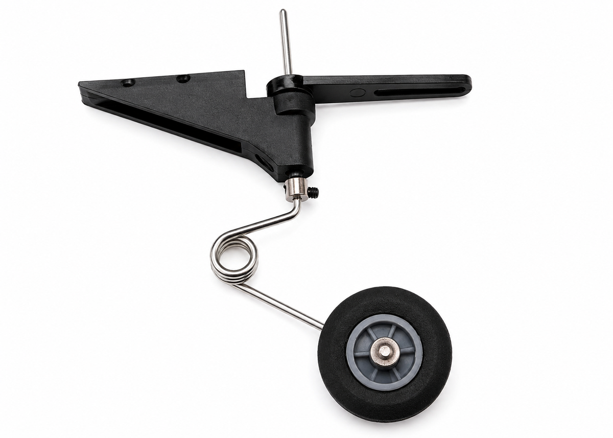 Gator RC adjustable height steerable tail wheel assembly for RC airplanes