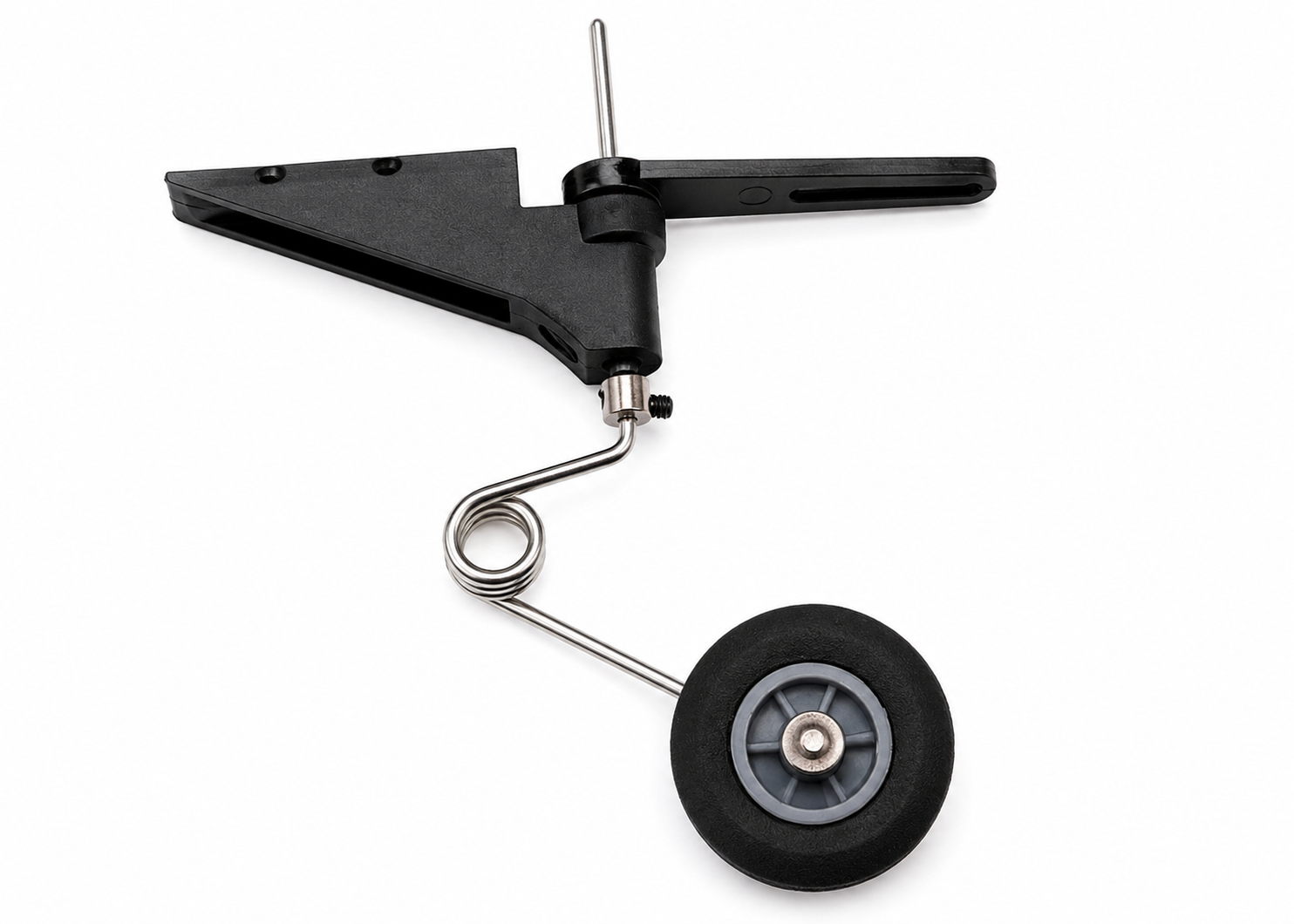 Gator RC adjustable height steerable tail wheel assembly for RC airplanes