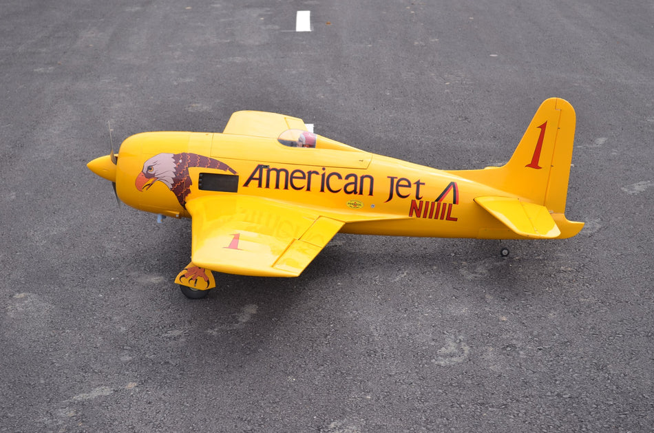 Grumman F8F-2 Bearcat, Conquest I, Yellow, Canopy, Seagull Model