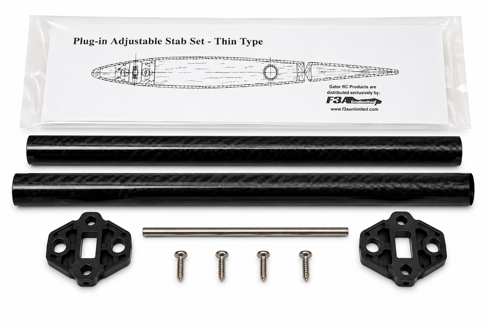 Gator RC Adjustable Horizontal Stab Kit – 11mm Carbon Fiber Tube System GS1011