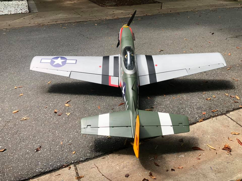 Wing Set Painted Silver, Gunfighter Decals included (P-51, TopRC Model)