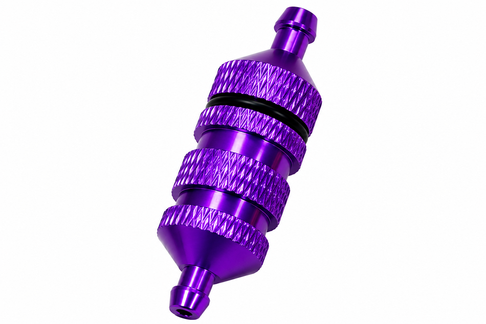 Purple anodized Gator RC High Capacity Fuel Filter