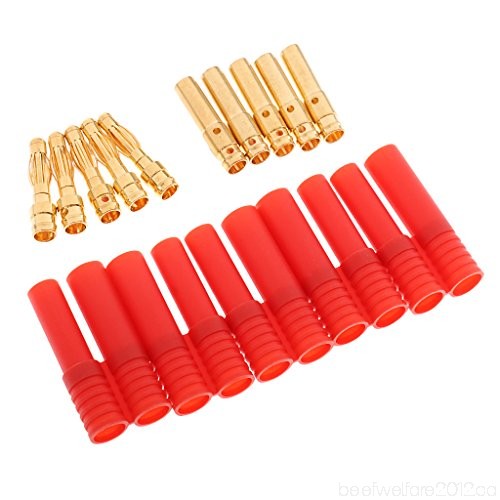 Gator RC Bullet Connector, 4mm HXT Gold Plated (10 pack)