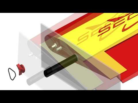 Secraft Wing Bolts 1/4-20 V2 (Al-Screw Lock Type) (Red