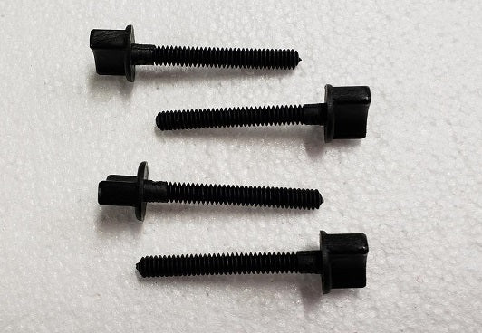 Wing Bolt, 1/4 x 20 x 2", Nylon, Black 4 Pack (Gator)