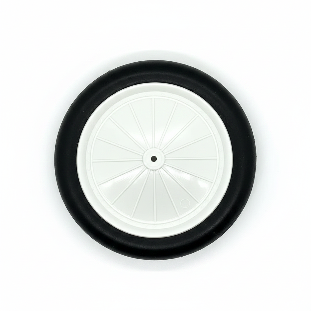 DU-BRO Scale Vintage RC airplane wheel with spoke hub on white background
