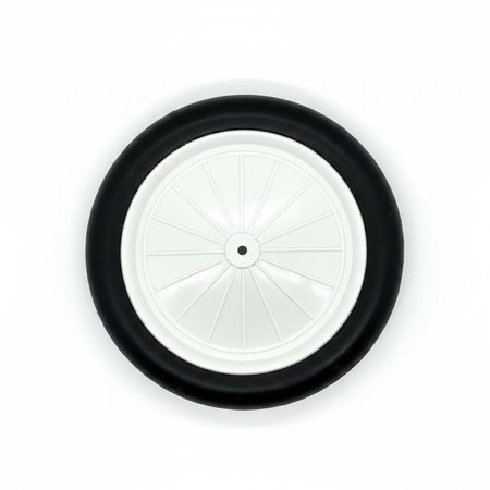 DU-BRO Scale Vintage RC airplane wheel with spoke hub on white background