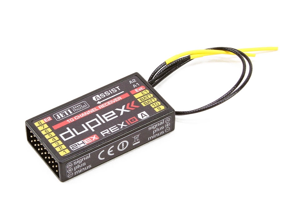 Jeti Duplex EX R10 REX Assist 2.4GHz Receiver w/Telemetry, Stabilization, Variometer, G-Force