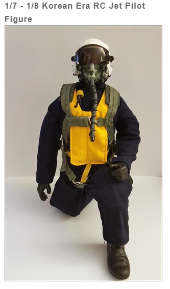 Korean Era RC Jet Pilot Figure 1/7~1/8 10 inches high