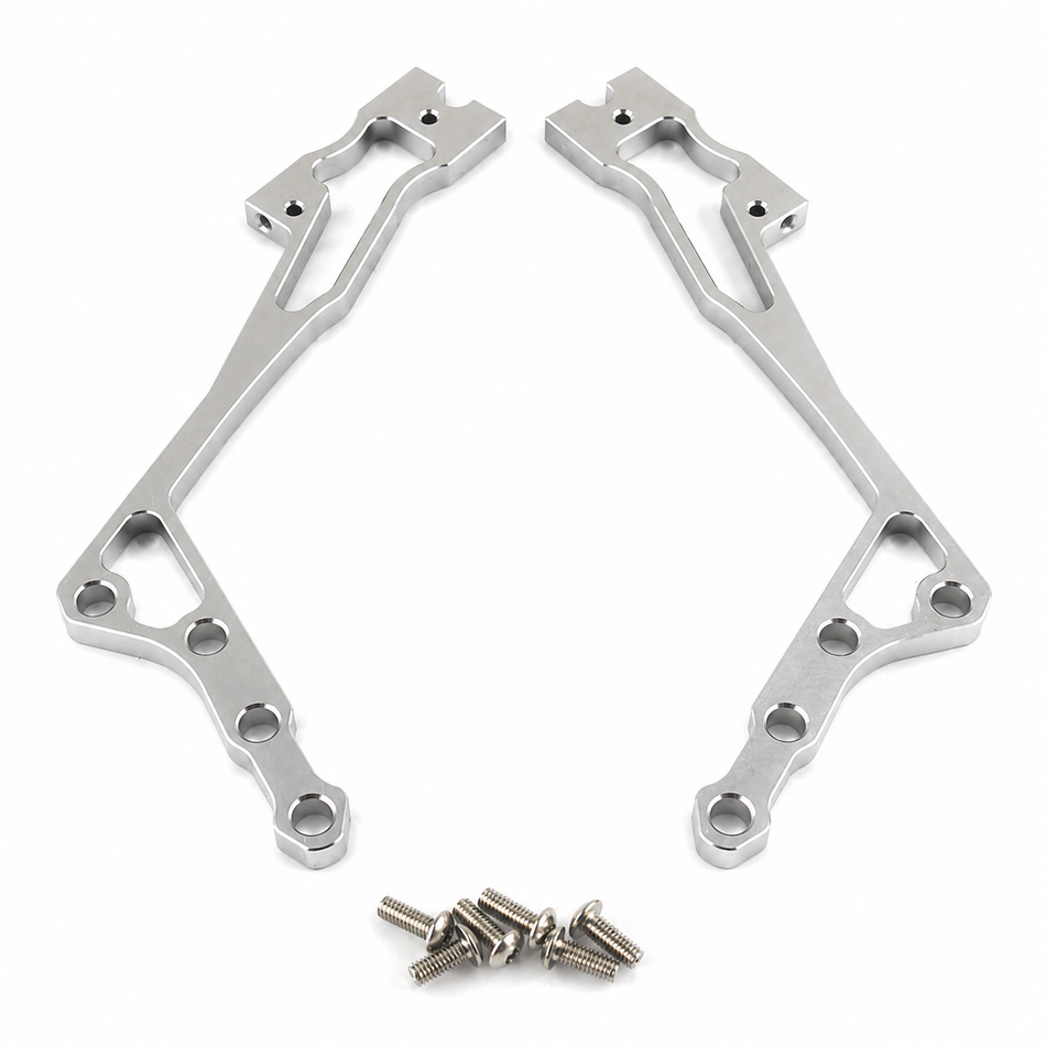 SECRAFT Large Bracket Set for Tx-Tray V1 – Silver Anodized Aluminum (Pair)