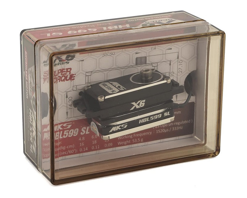 MKS Servos X6 HBL599SL Brushless Titanium Gear Low Profile Digital