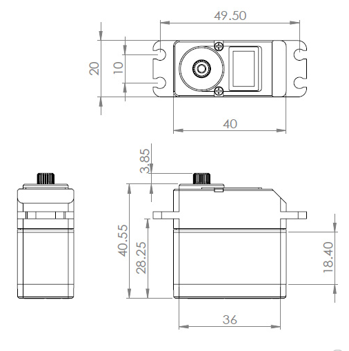 MKS HV777A+ Coreless Titanium Gear High Torque Digital Servo (Wide