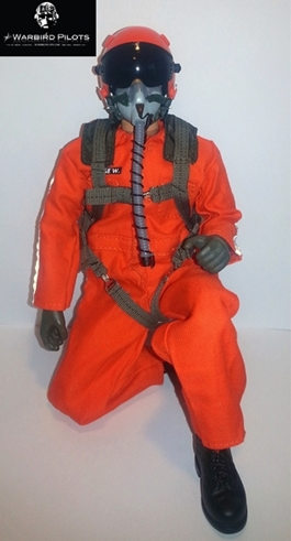 1/5 - 1/6 12" Modern Jet RC Pilot Figure (Orange) By Warbirdpilots