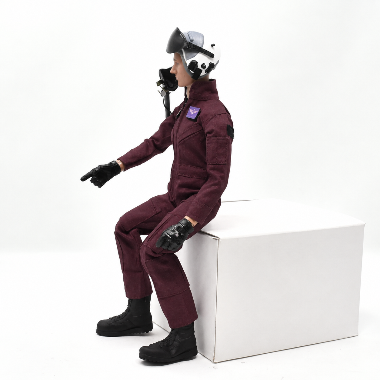 Gator RC 1/6 Scale Full Body Jet Pilot with Removable Helmet – Burgundy Red